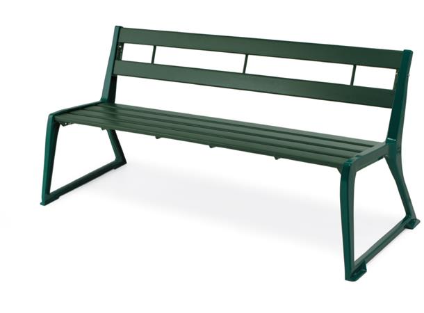 Re-Designed Classic Bench, with Green Panels, and End Frames